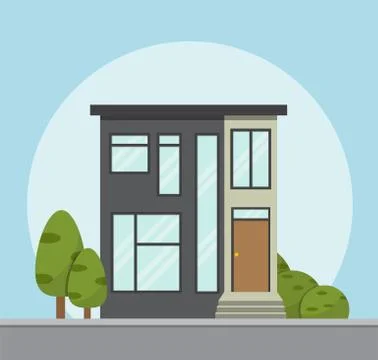 House icon. Vector illustration in flat style. Stock Illustration