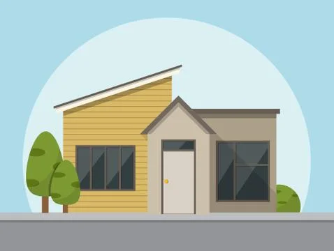 House icon. Vector illustration in flat style. Stock Illustration