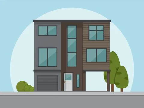 House icon. Vector illustration in flat style. Stock Illustration