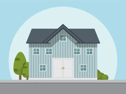 House icon. Vector illustration in flat style Stock Illustration