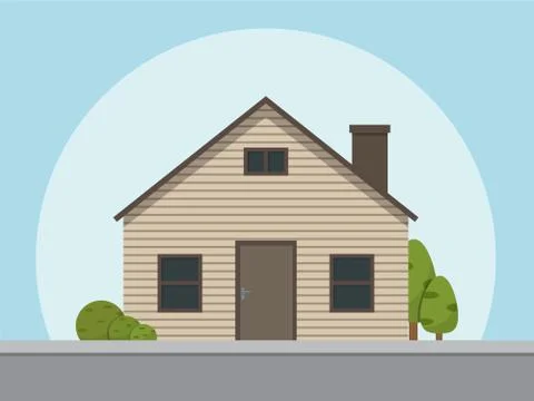 House icon. Vector illustration in flat style Stock Illustration