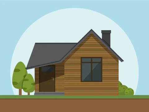 House icon. Vector illustration in flat style Stock Illustration