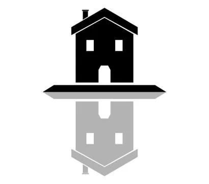 House icon on white background Stock Illustration
