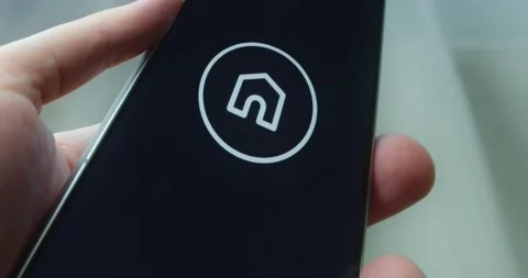 House icon within a circle, presentation Stock Footage 313441920