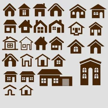 House icons Stock Illustration