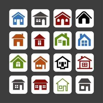 House icons Stock Illustration