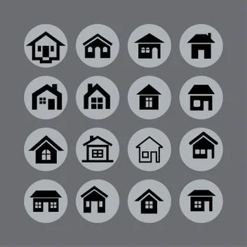 House icons Stock Illustration