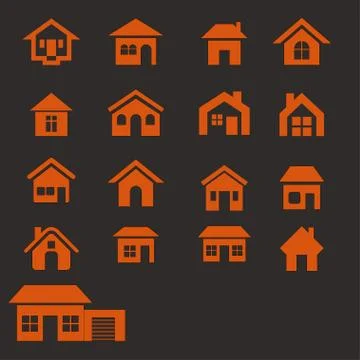 House icons Stock Illustration