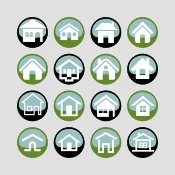 House icons Stock Illustration