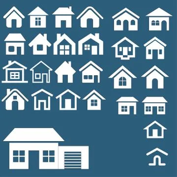 House icons Stock Illustration