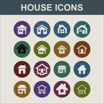 House icons Stock Illustration