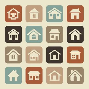 House icons Stock Illustration
