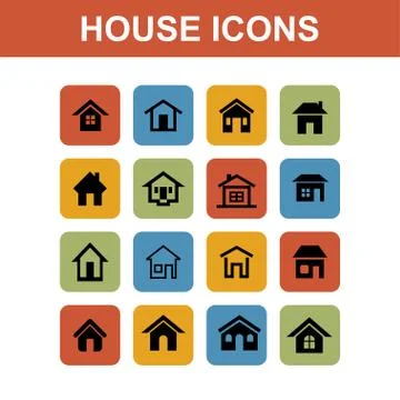 House icons Stock Illustration