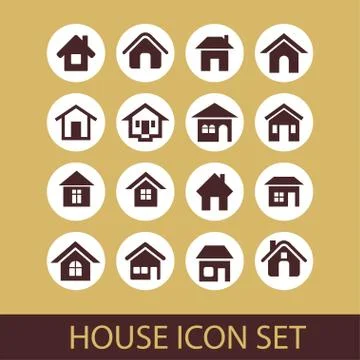 House icons Stock Illustration