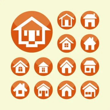 House icons Stock Illustration