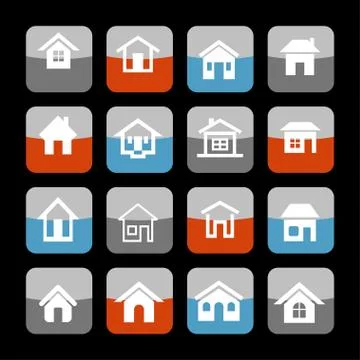 House icons Stock Illustration