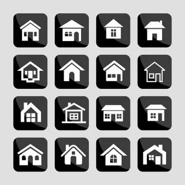 House icons Stock Illustration