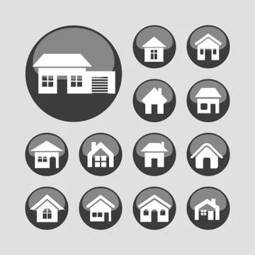 House icons Stock Illustration