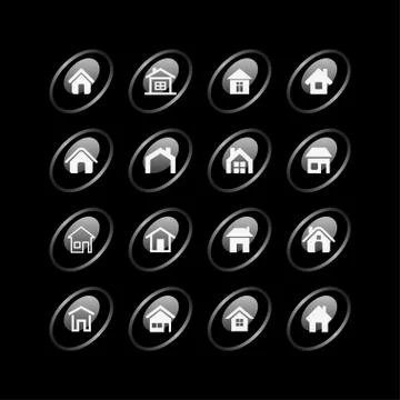 House icons Stock Illustration