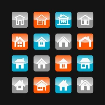 House icons Stock Illustration
