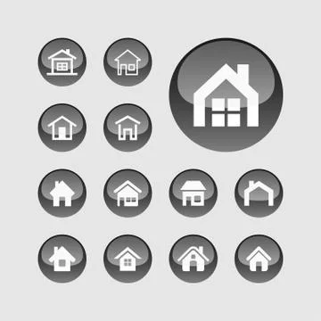 House icons Stock Illustration