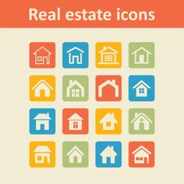 House icons Stock Illustration