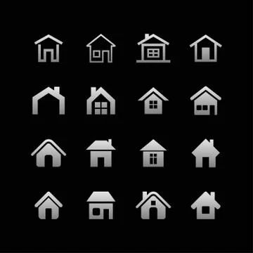 House icons Stock Illustration