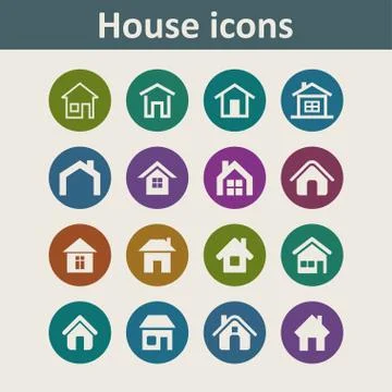 House icons Stock Illustration