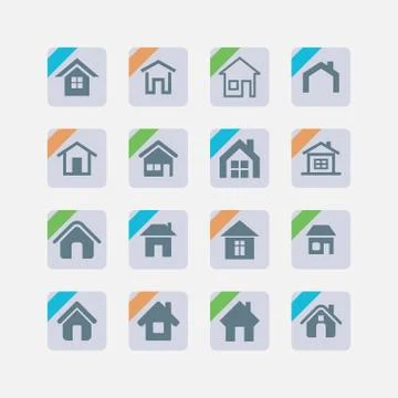 House icons Stock Illustration