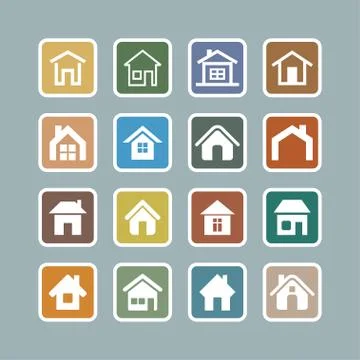 House icons Stock Illustration