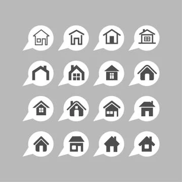 House icons Stock Illustration