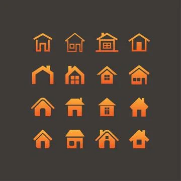 House icons Stock Illustration