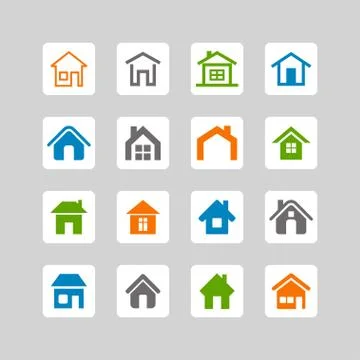 House icons Stock Illustration