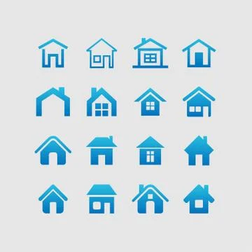 House icons Stock Illustration