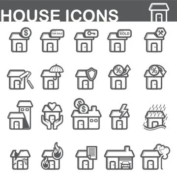 House Icons Stock Illustration