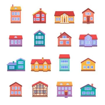 House icons set Stock-Illustration