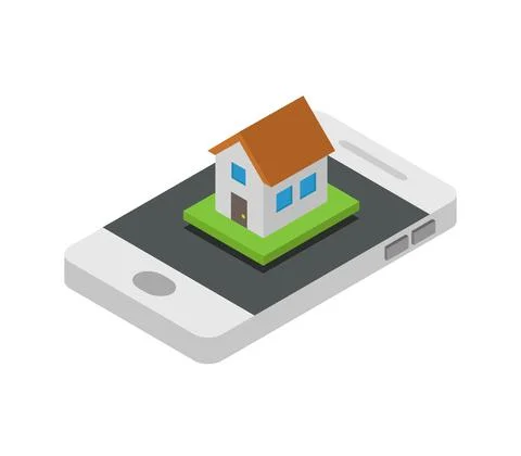 House illustrated in vector on a white background Stock Illustration