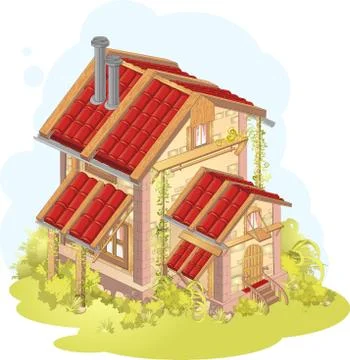 The house Stock Illustration
