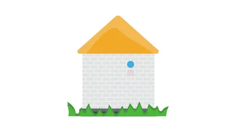 A house image featuring an upward arrow and a downward green arrow, indicat.. 스톡 동영상 332453786