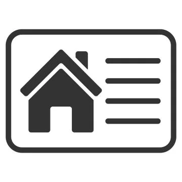 House Info Card Flat Vector Icon Ilustración de archivo
