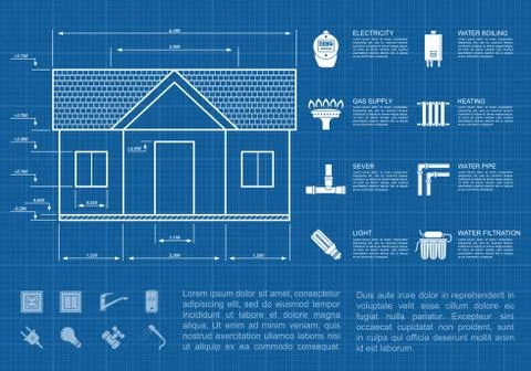 House infographic Stock Illustration