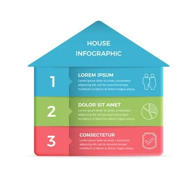 House - Infographic Template 스톡 일러스트