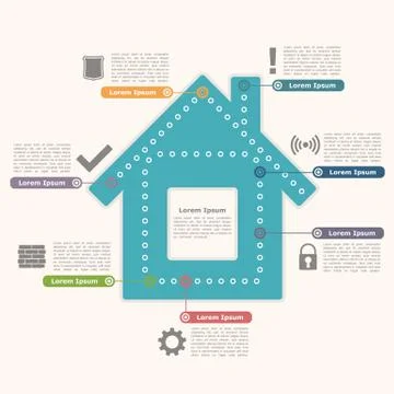 House Infographics Stock Illustration