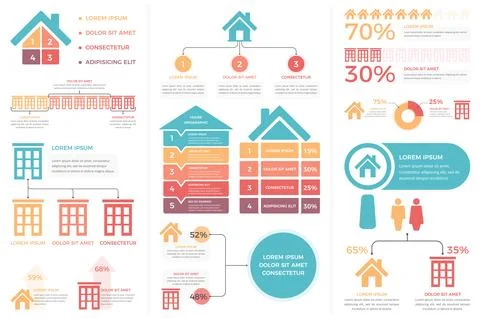 House Infographics Stock Illustration