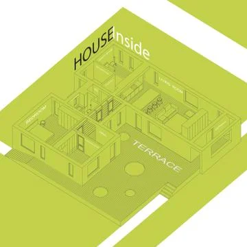 House inside Stock Illustration