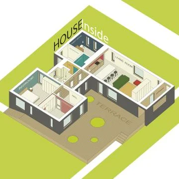 House inside Stock Illustration