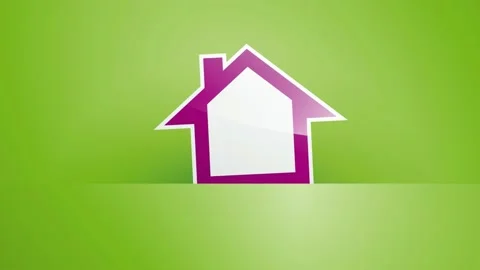 House inside the pocket,  that comes out of a cut in the green. Concept of bu Stock Footage 167546592