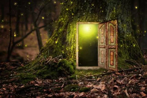 House inside tree Stock Photos