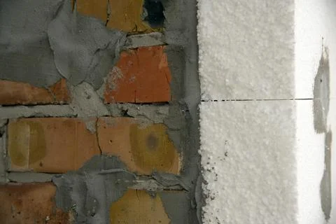 House insulation with styrofoam Stock Photos
