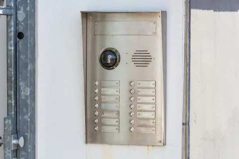 House intercom with security camera. Stock Photos